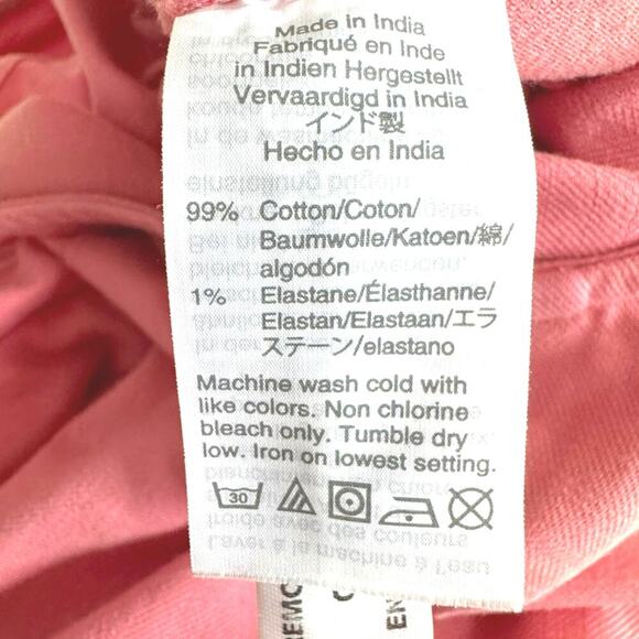 Madewell Button-Front Day Wide Leg Relaxed Jumpsuit Romantic Coral Womens Sz 00 - Picture 8 of 8